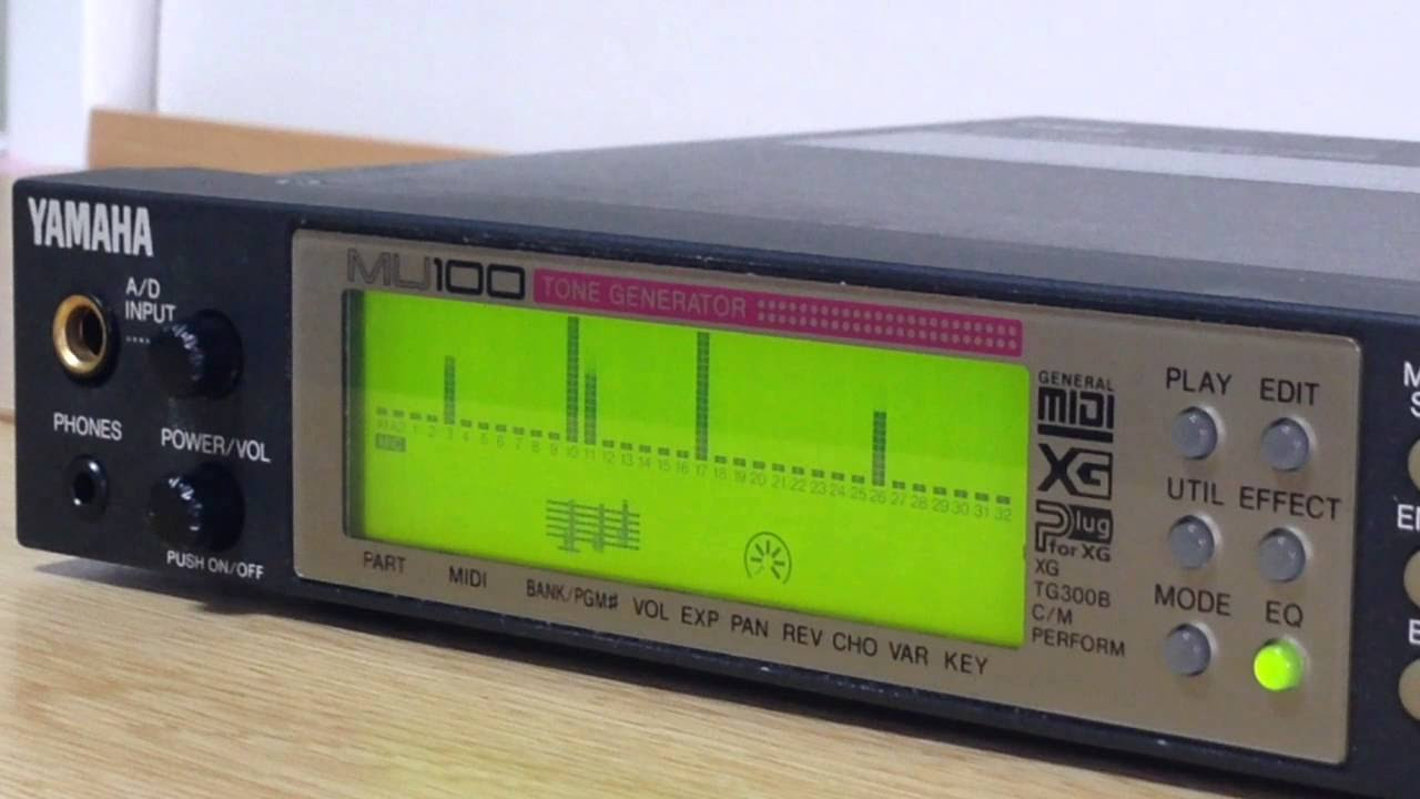 YAMAHA MU100 Tone Generator Demo - YouTube