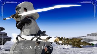 白いクリスタルが輝く天界の刀・侍武器『エクサークブレード