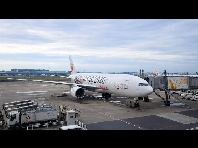JAL 東京2020オリンピック特別塗装機 B777-200（JA773J）就航初日 搭乗
