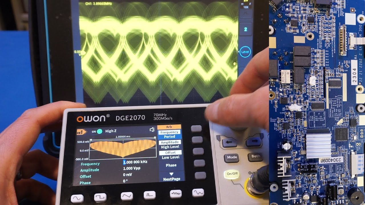OWON DGE2070 Arbitrary Waveform Generator Review/Teardown - YouTube