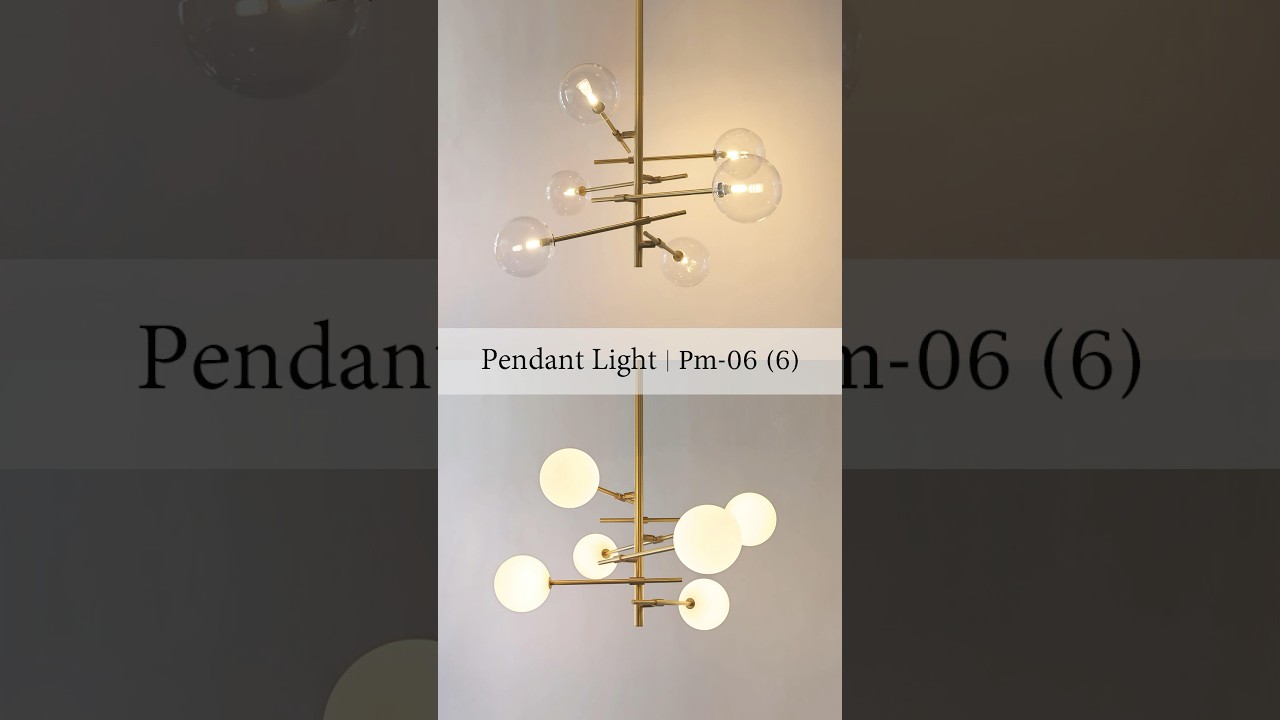 可動するアームがエレガントなペンダントライト - Pm-06 (6灯