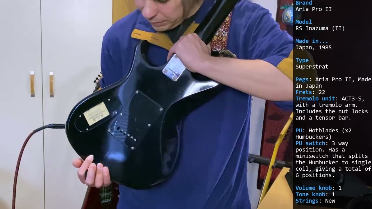 Aria Pro II RS Inazuma II [SOLD] #ariaproii #electricguitar - YouTube
