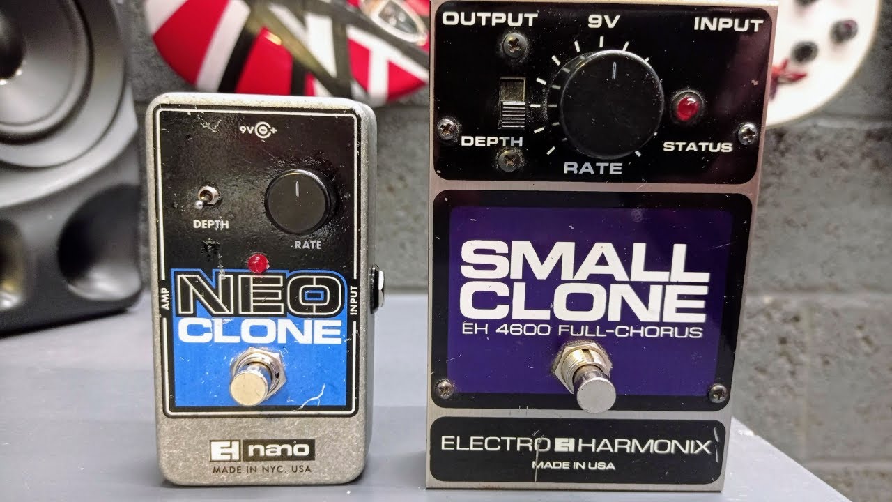 Electro-Harmonix Small Clone Vs Neo Clone Pedal Comparison - YouTube