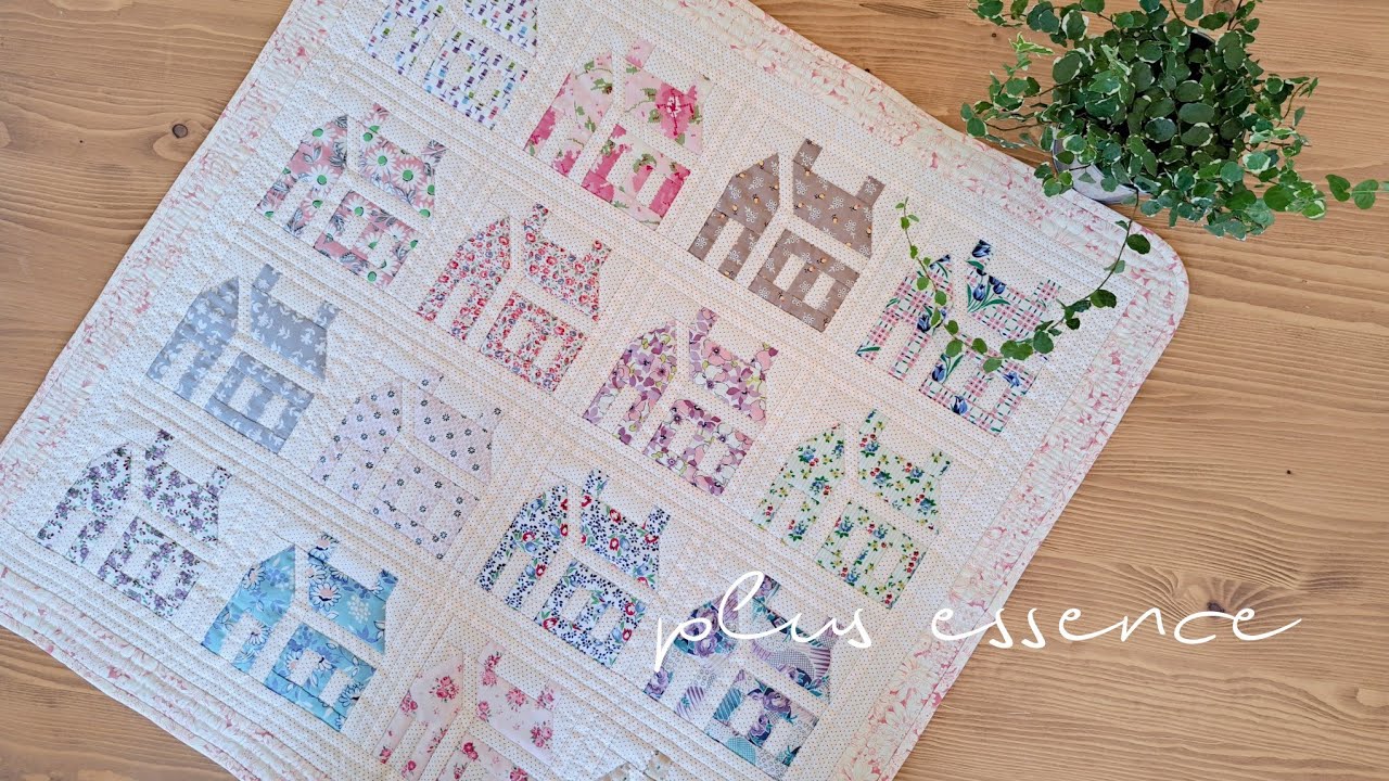 パッチワークvlog】スクールハウスのタペストリー 完成まで - YouTube