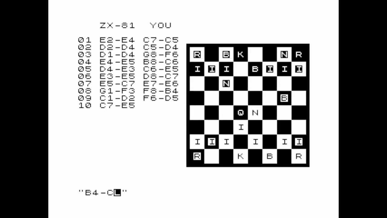 Chess for the ZX81 - YouTube