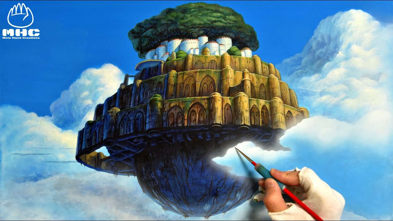 アニメの背景を描いてみた】ジブリ「天空の城ラピュタ」LAPUTA: Castle