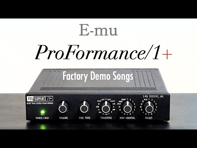 E-MU PROFORMANCE /1 PIANO(CLASSIC) - YouTube