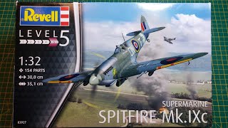 Supermarine Spitfire Mk. IXc 1/32 Revell 03927, inbox review - YouTube