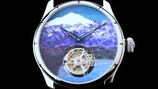 晴天でキラキラと輝く白山と柴山潟」トゥールビヨンウォッチを発売