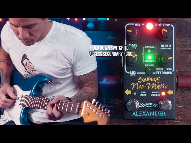 Alexander Pedals Super Neo-Matic modulation pedal - YouTube