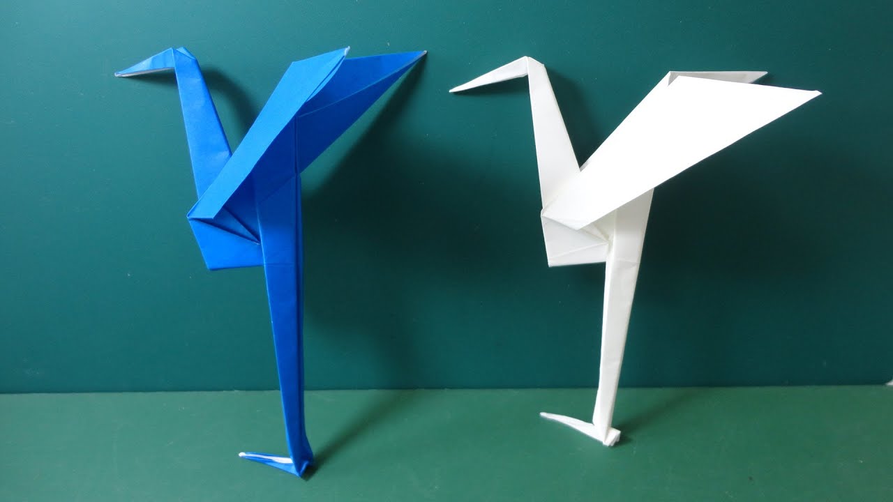 折り紙「足のある鶴」折り方Origami 