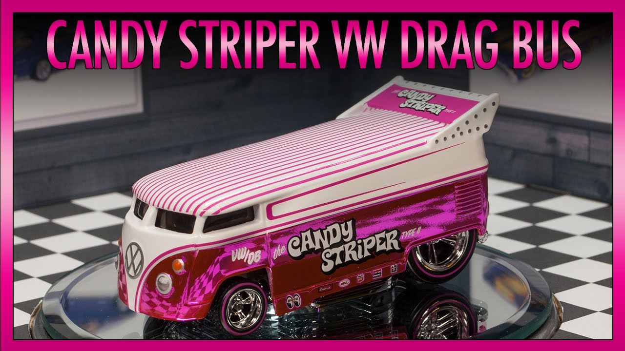2021 Hot Wheels RLC Candy Striper VW Drag Bus in Spectra Flame