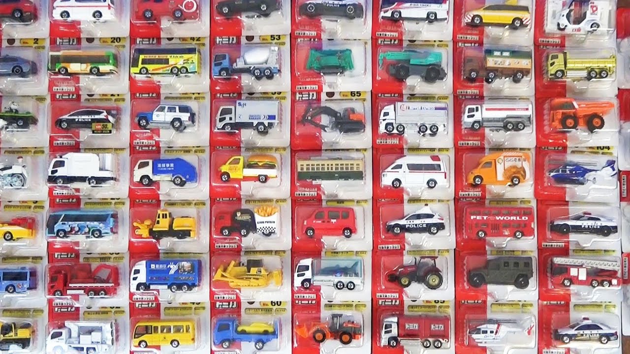 Let's play by opening 60 Tomica (Blister) working cars ♪ - YouTube