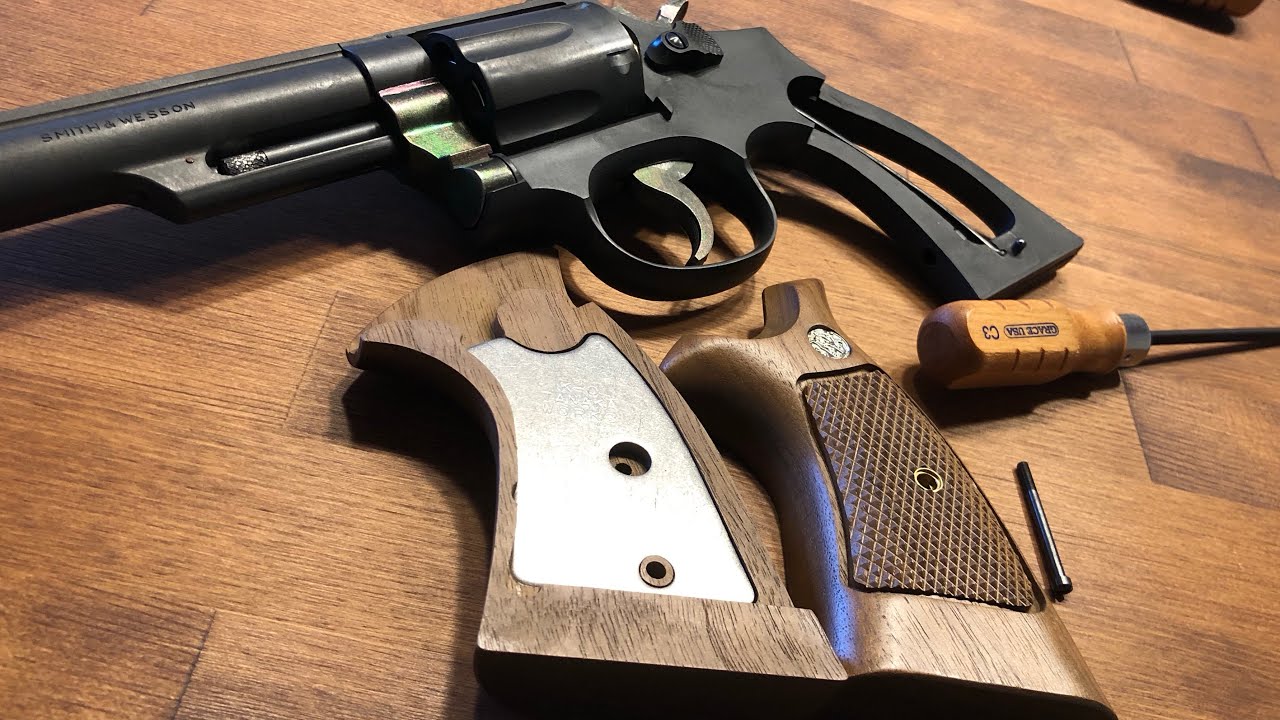 タナカ S&Wリボルバー Kフレーム 木製ファイティンググリップ タナカ