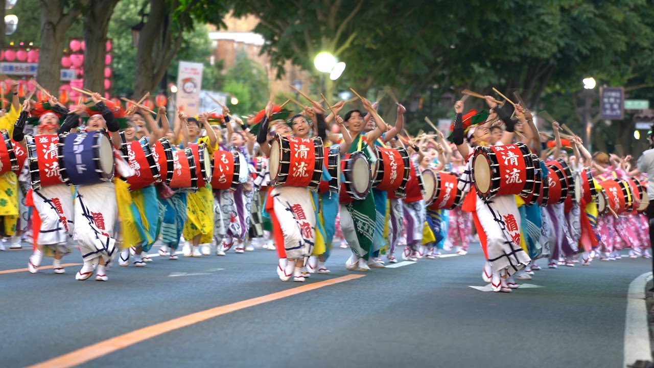 4K]盛岡さんさ踊り2023 太鼓大パレード(最終日) Morioka Sansa Odori