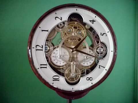 リズム時計 スモールワールドシーカー メロディ電波からくり時計