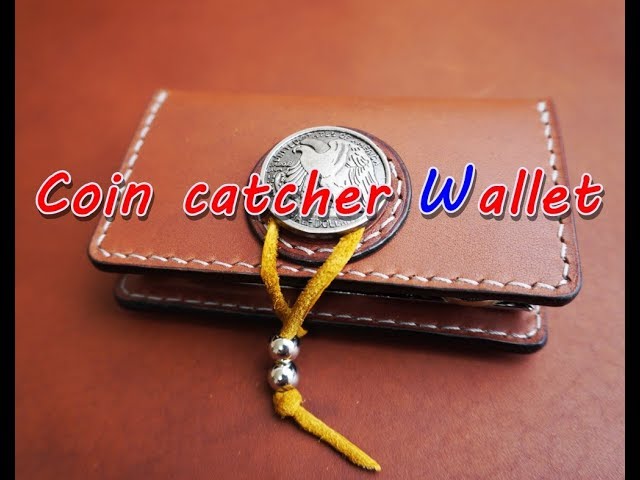 レザークラフト】コインキャッチャーウォレットを作ってみた。～Making
