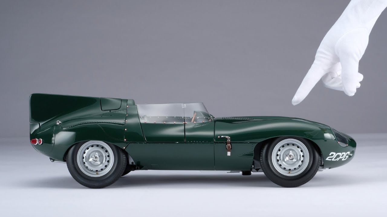 Handling Your Model: Jaguar D-type at 1:8 scale - YouTube