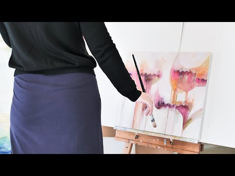 抽象画】F10号油彩🎨#art - YouTube