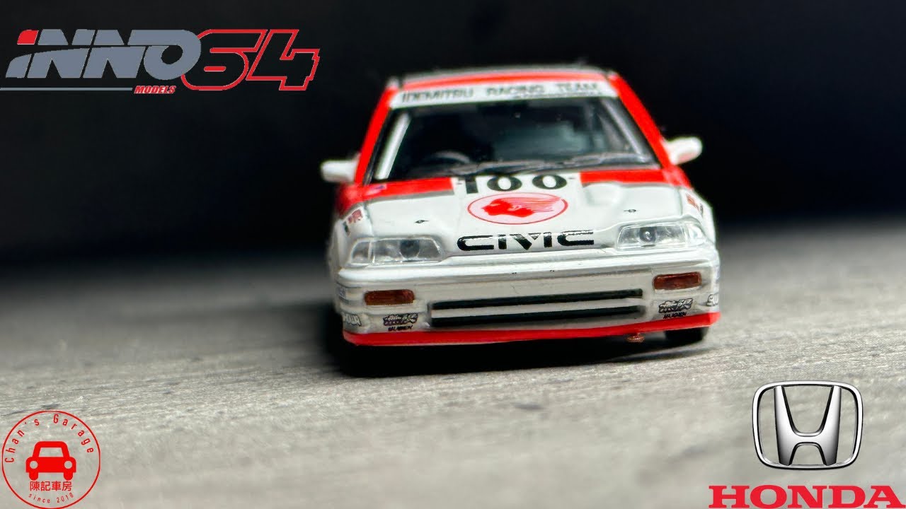 1/64 Inno64 Honda Civic EF3 Gr.A 100 Idemitsu Motion All Japn