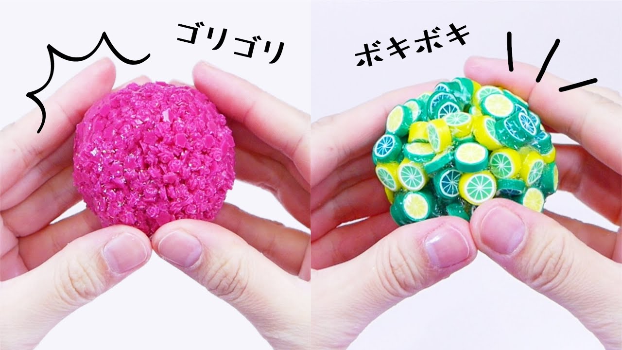 ASMR】Suuuper Crunchy Slime ゴリゴリ音がたまらない！てんこ盛り