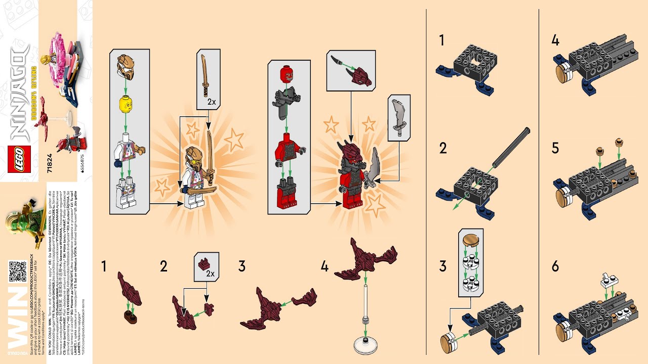 🍀 LEGO instructions 🍀 Ninjago 🍀 71824 🍀 Sora's Dragon