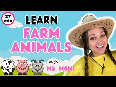 Learn Farm Animals With Ms Moni | Old MacDonald Had A Farm, 5