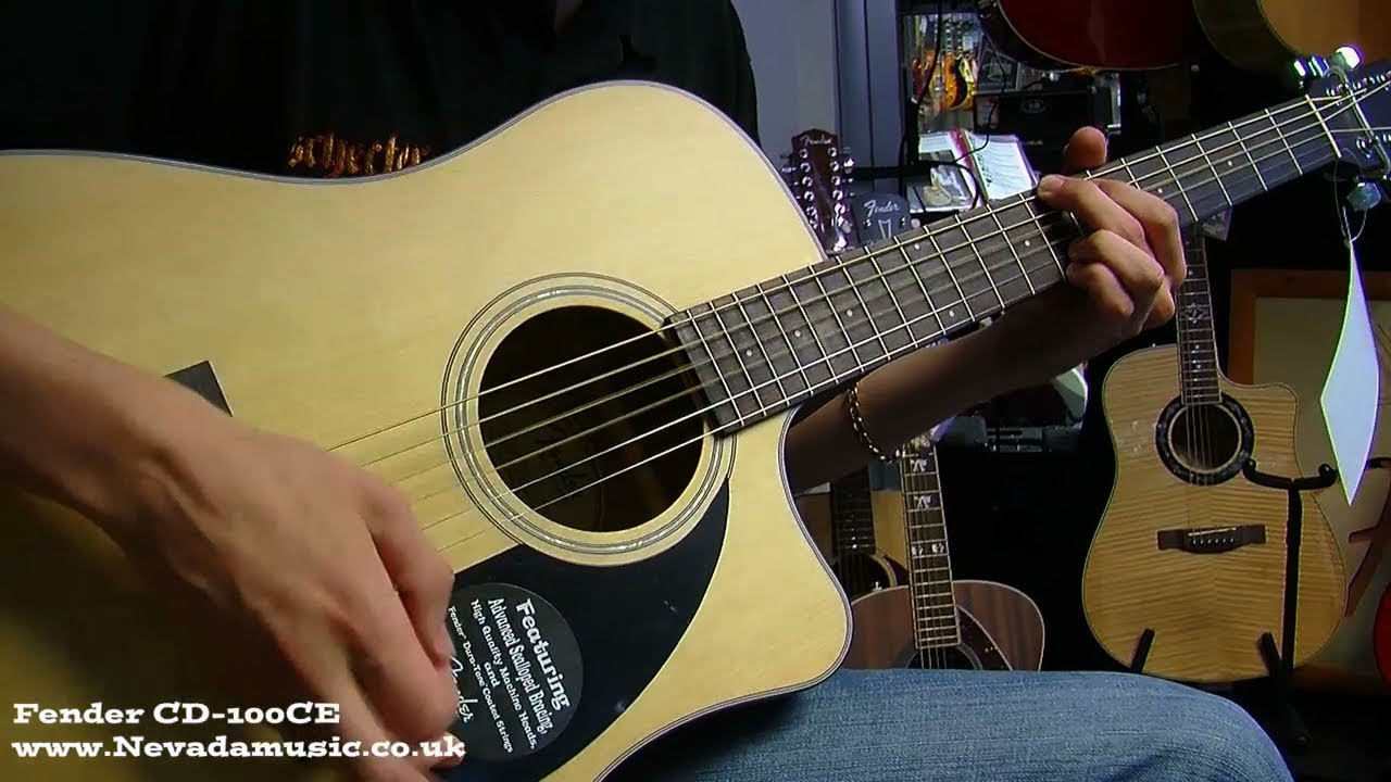 Fender CD-100CE Acoustic Guitar Demo at Nevada Music UK - YouTube