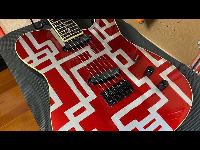 フェルナンデスTEJ-75を布袋モデル（ロック部長）っぽくG柄に塗って