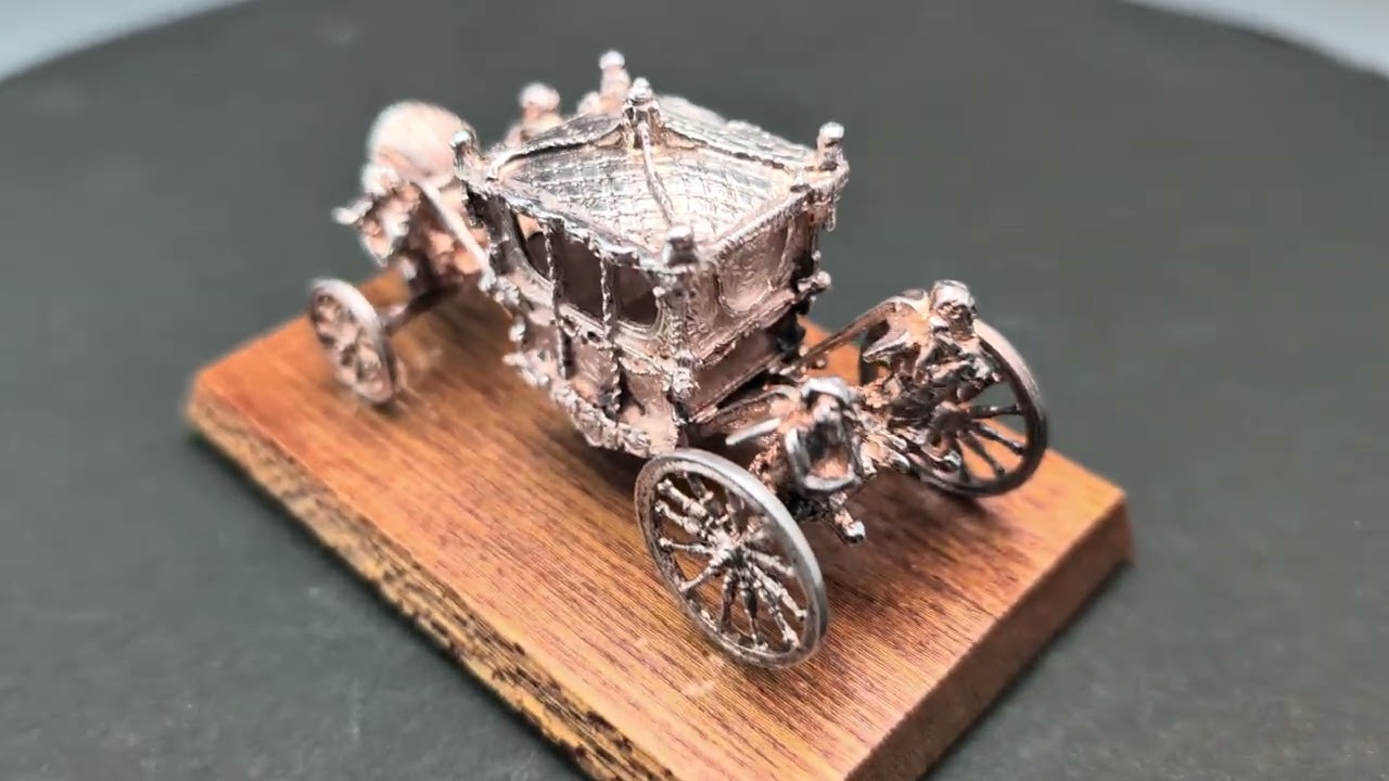 1977年 英国純銀製 ゴールド・ステート・コーチ馬車ミニチュア 72g