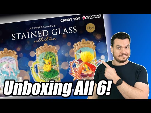 Re Ment Pokemon Stained Glass Figures Unboxing! All 6 Figures