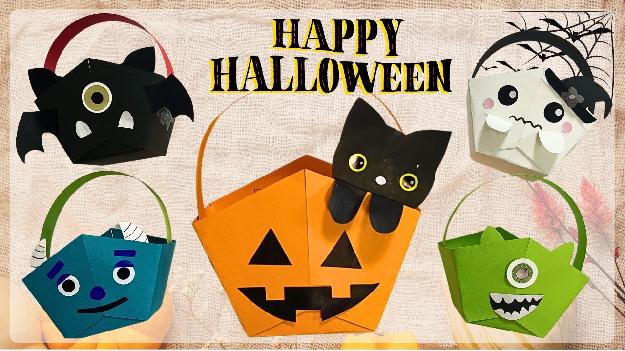 Easy children's craft: How to make a Halloween bag. Make