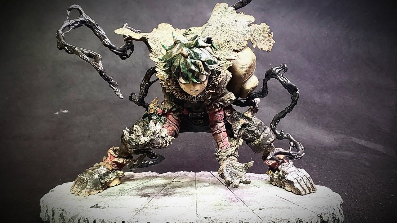 粘土でヒロアカの黒デクフィギュア作ってみた Sculpting Deku