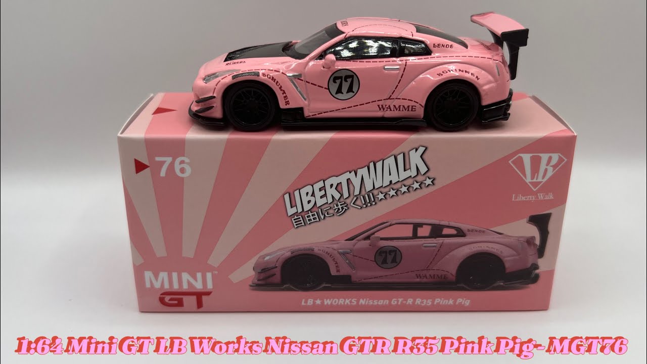 1:64 Mini GT LB Works Nissan GTR R35 Pink Pig - MGT76 - YouTube