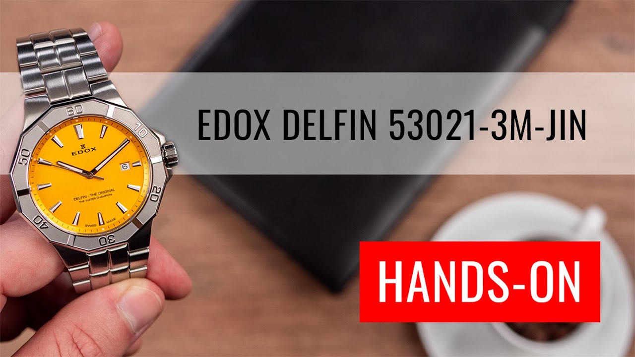 HANDS-ON: Edox Delfin Date Quartz 53021-3m-jin - YouTube