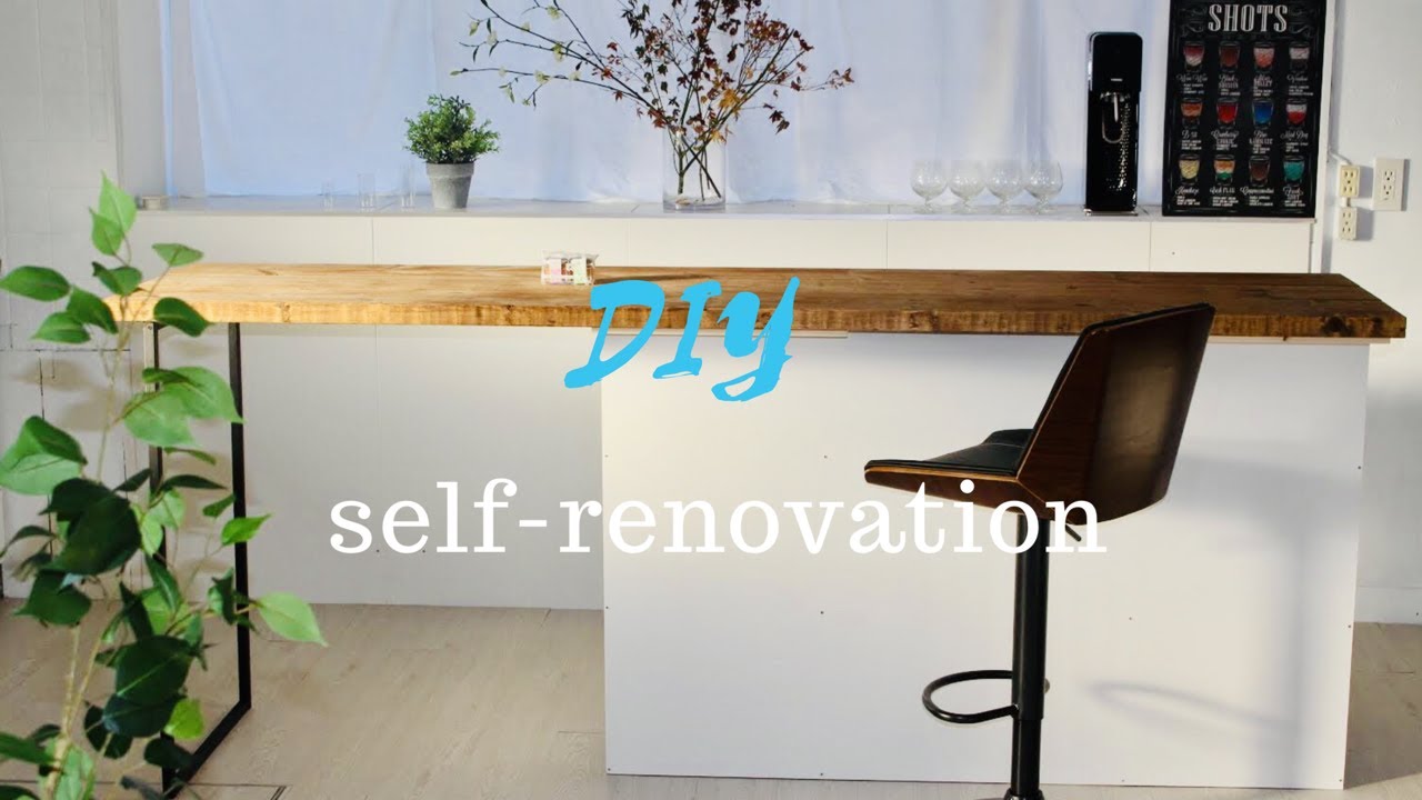 DIY】キッチンカウンターテーブルの作り方！カラーボックスで作る