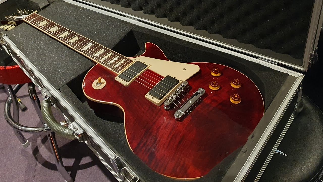 2012 Gibson Les Paul Standard Wine Red EMG Guitar - Up Close Video