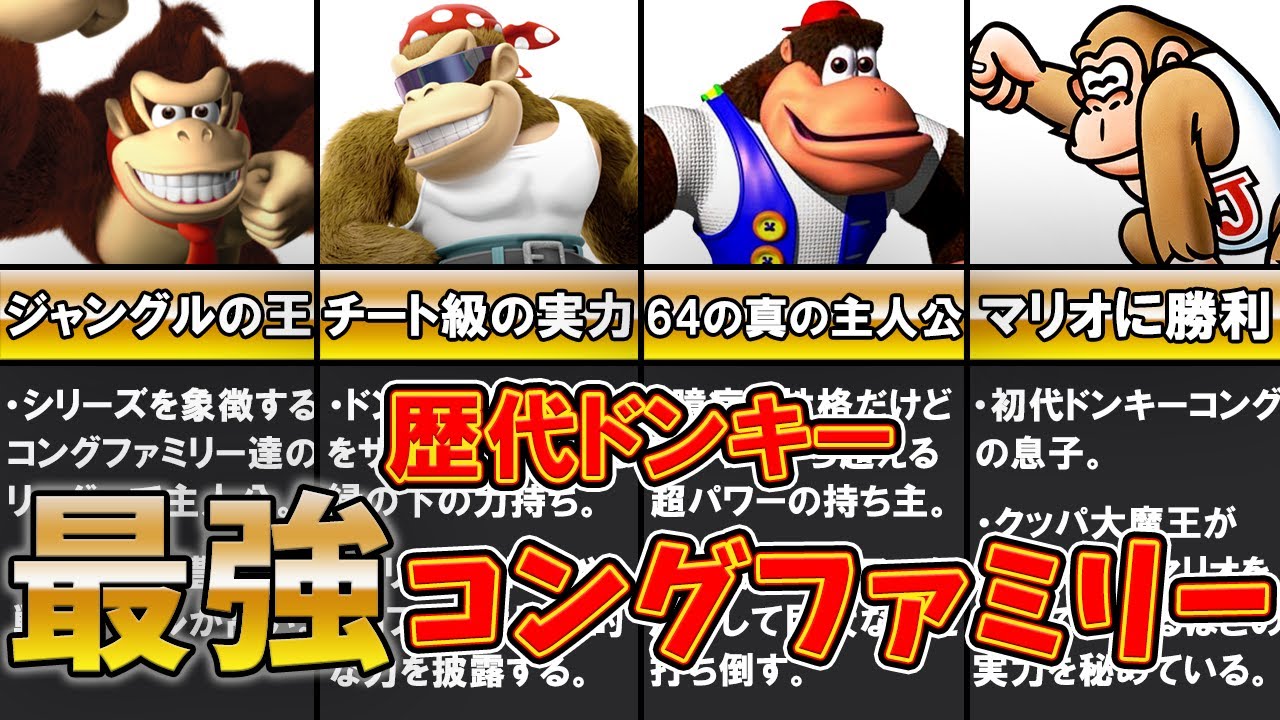 All Donkey Kongs] Top 5 Strongest Kong Family Members [Slow