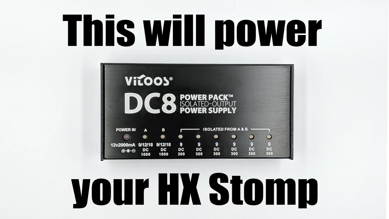 Vitoos DC8 can power the HX Stomp - YouTube