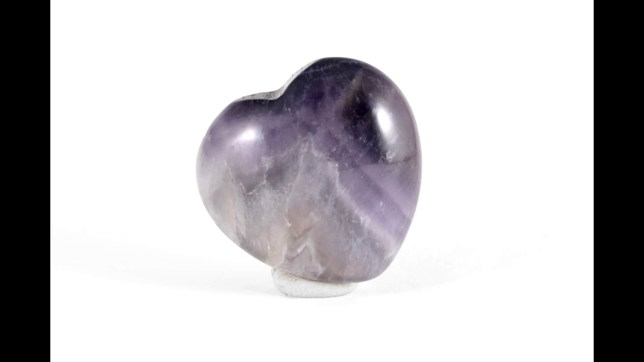 アメジスト(紫水晶) ハート形 18.5g / Amethyst - YouTube