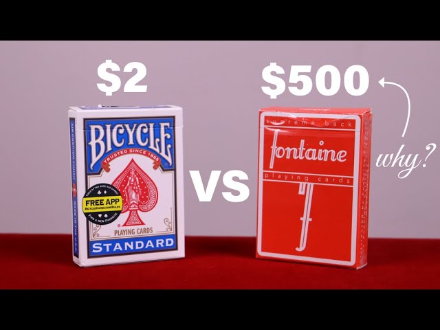 $500 Vs $2 Deck of Cards - Red Fontaine Playing Cards vs Blue