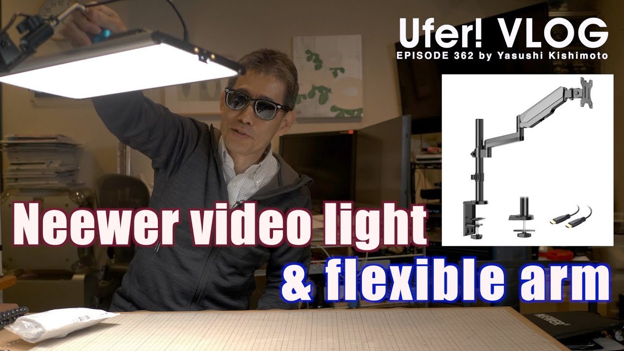 Neewer LED NL960 ライトとフレキシブルモニターアームで撮影照明 Ufer