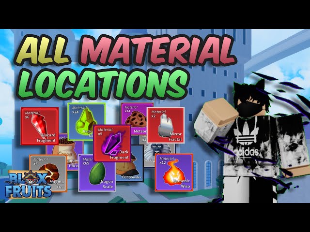 All Material locations in Blox Fruits | leather - Dark Fragment