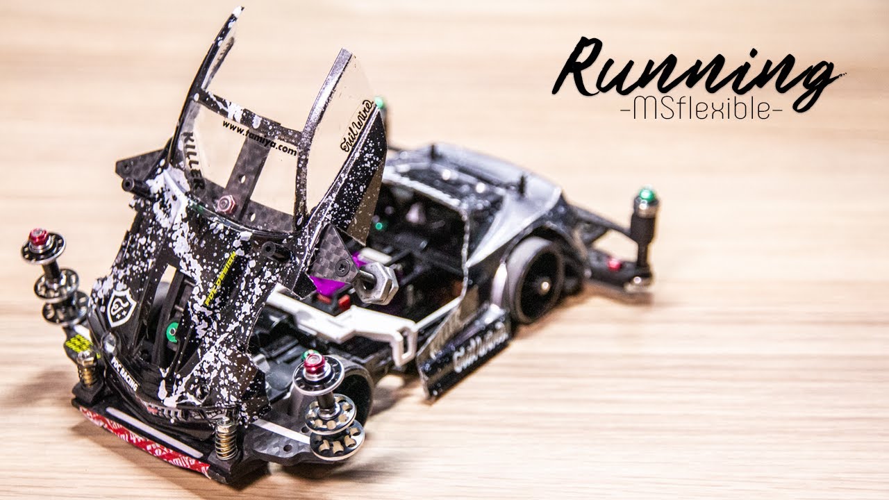 mini4wd】逃げてたガチマシン！MSフレキを走らせてみる！【ミニ四駆