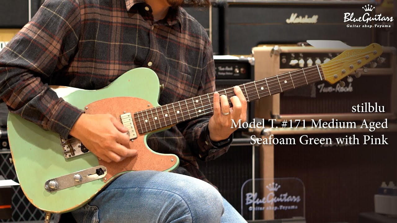 Blue Guitars - stilblu / Model T. Medium Aged - Seafoam Green with