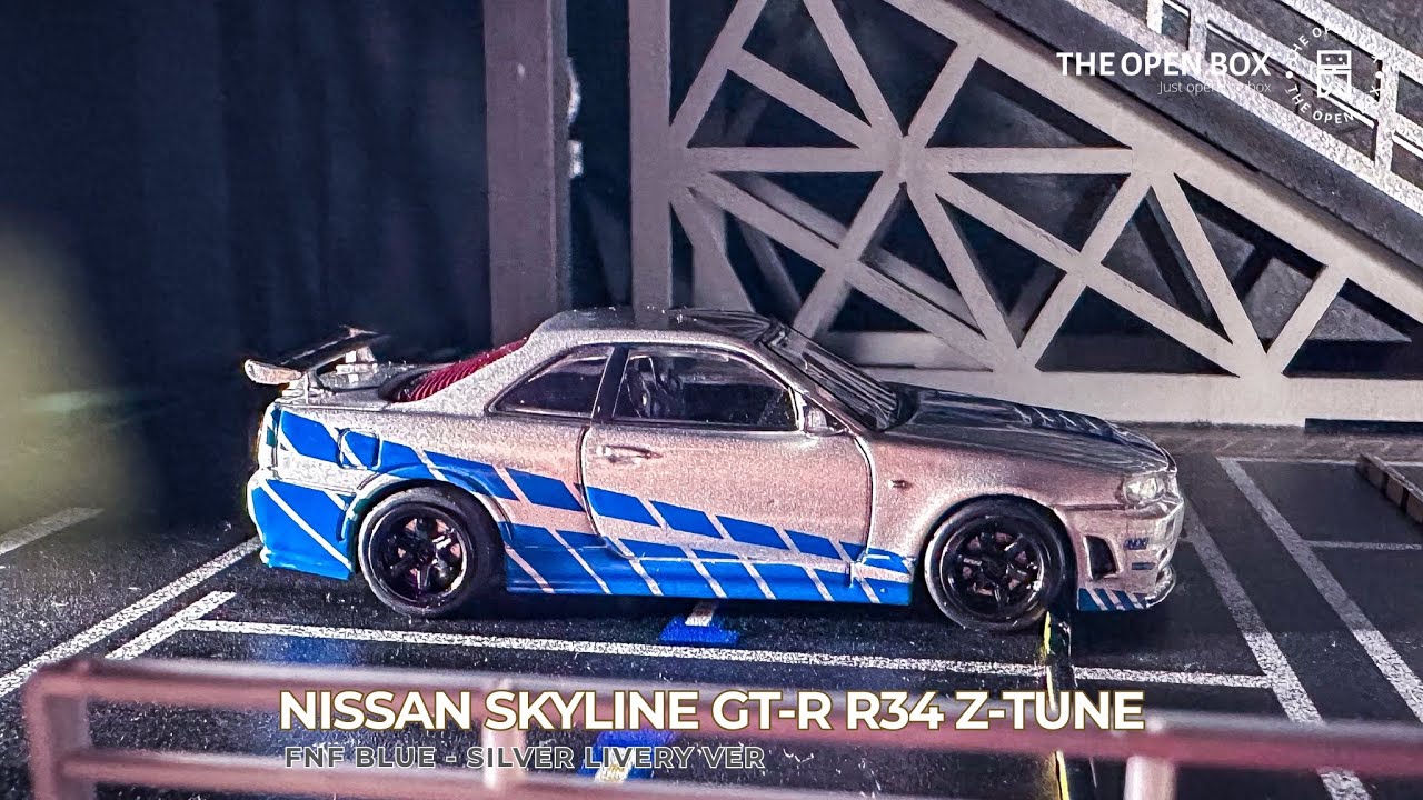 Unboxing DCT 1:64 Nissan Skyline GT-R R34 Z-Tune - FnF Blue