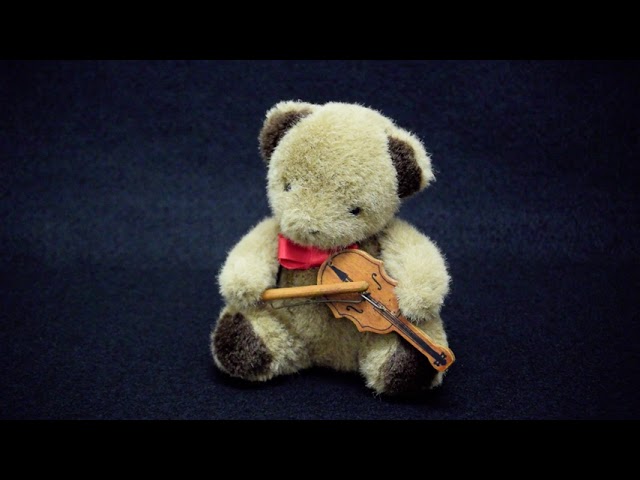 Bear/ベア/クマ・Plush・レトロぬいぐるみ・オルゴール付き・高さ約