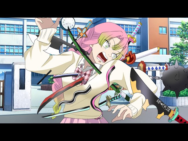 鬼滅の刃】学校で柱にボコられた甘露寺蜜璃【キメツ学園】 - YouTube