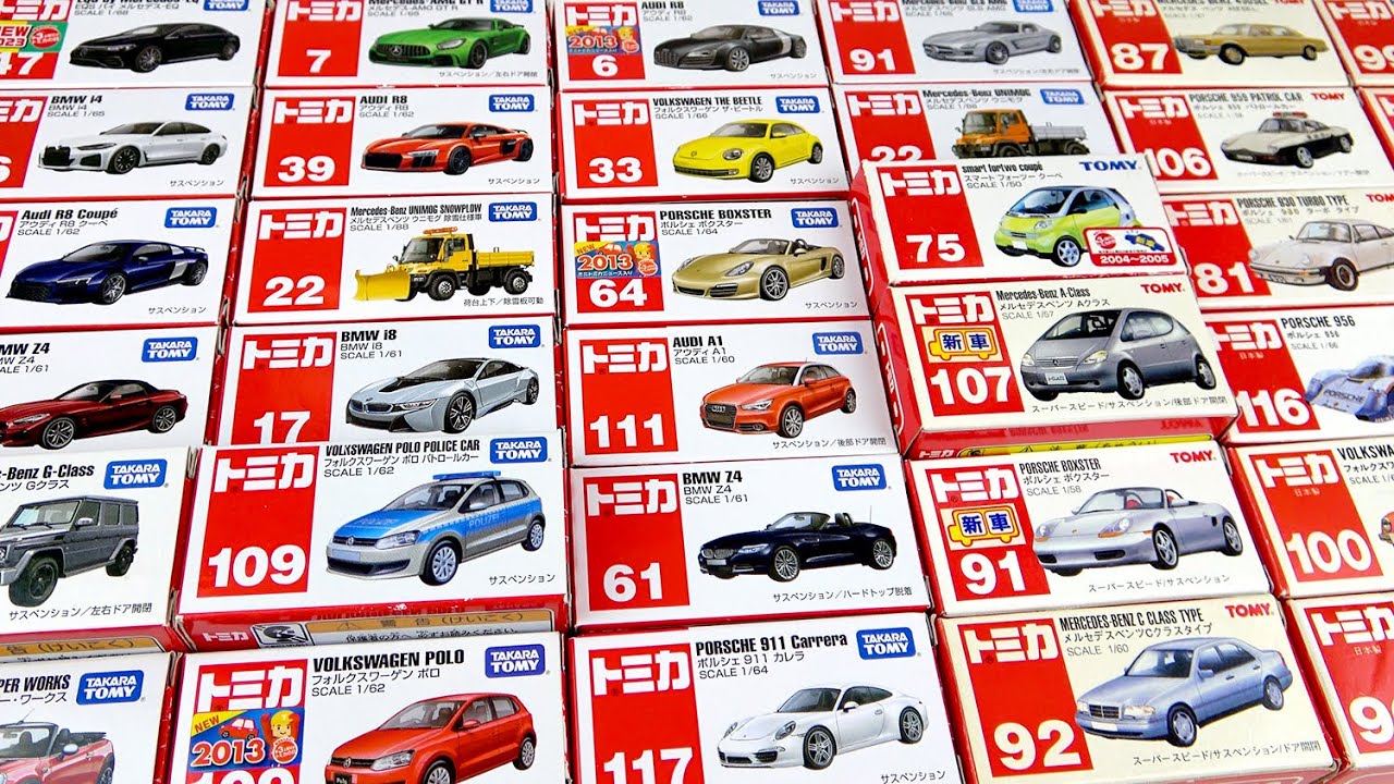 Opening up all the red box Tomica German cars released so far