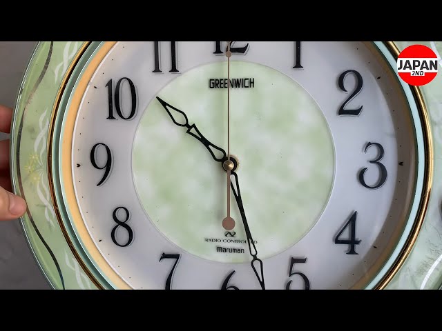 Maruman Greenwich Radio Controlled MJU7350 電波時計 壁掛け